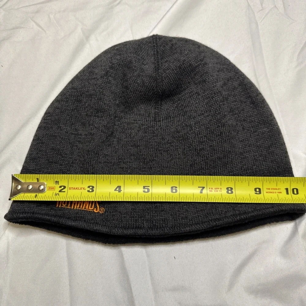 HotHands‎ Beanie Hat Mens Charcoal Gray Fleece Lined Knit Skull Cap Winter Warm